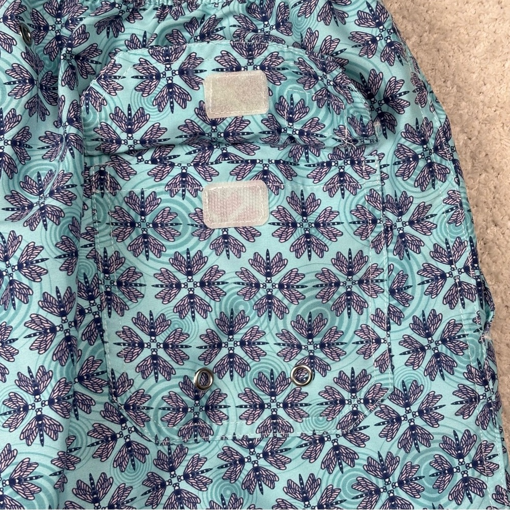 Peter Millar Swim‎ Trunks Mens Small Blue Seaside Collection Dragon Fly Print - Picture 8 of 14